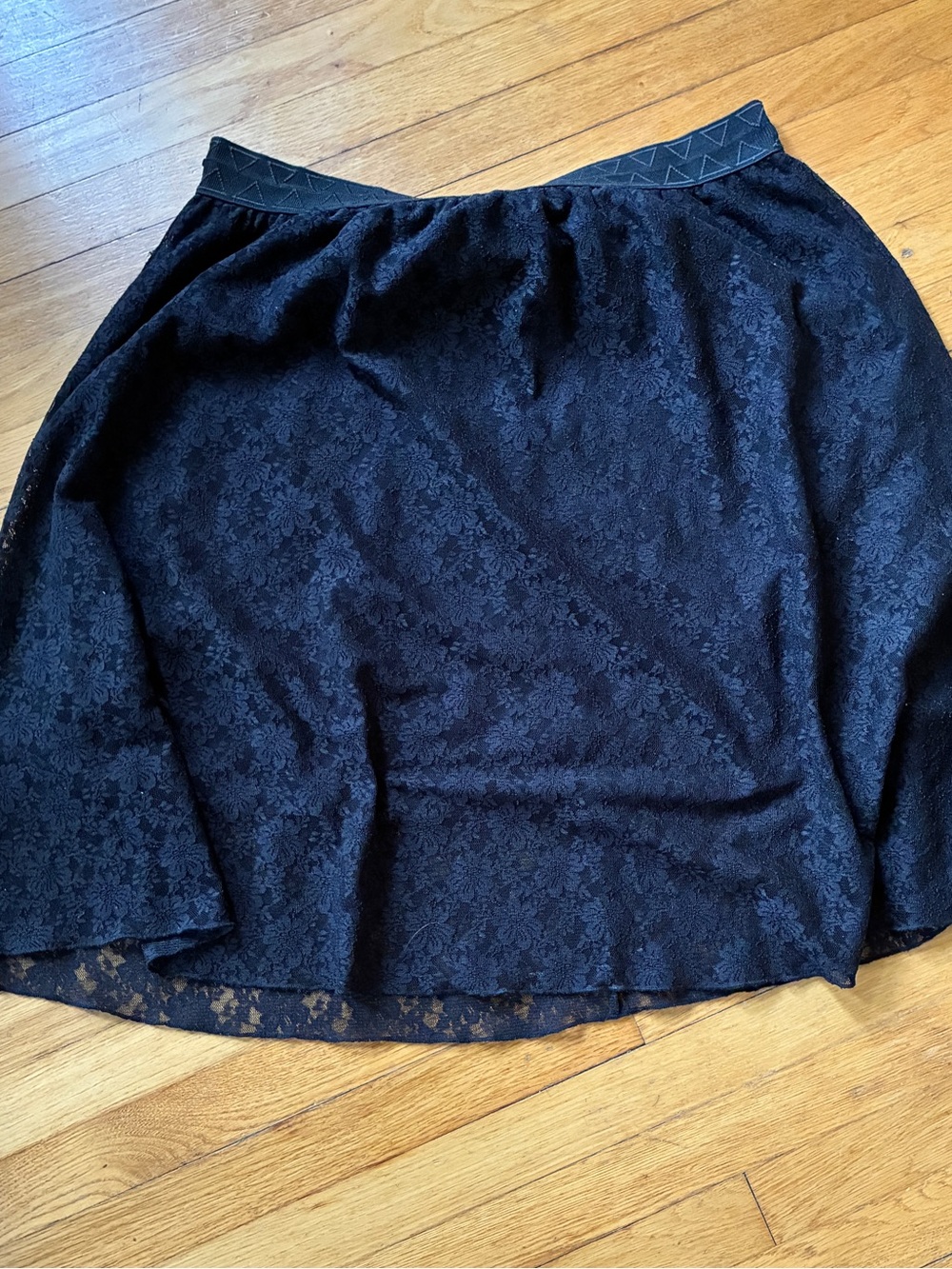 LuLaRoe Black Floral Lace Circle Skirt